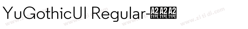 YuGothicUI Regular字体转换